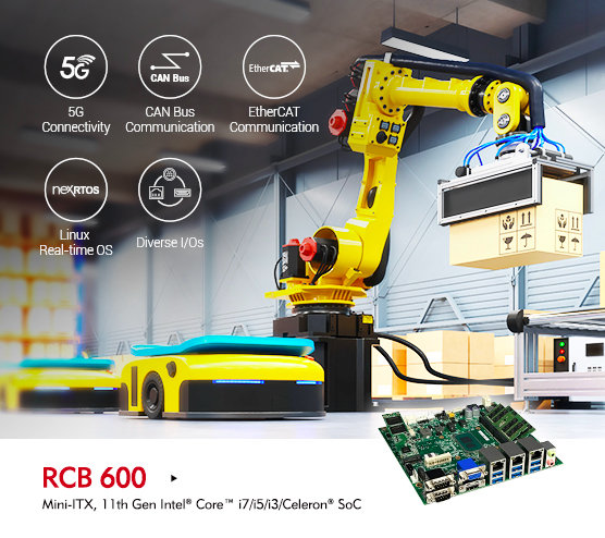 Nexcom AMR-Dedicated Industrial Motherboard RCB 600 Provides the Path to a Smart Factory